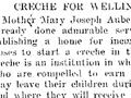 Creche for Wellington, 1903 Creche for Wellington, 1903