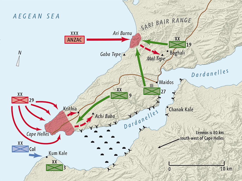 Battle of Gallipoli (Gallipoli Peninsula, 1915) battlegif [GIF] [600x996] [OC] : r/MapPorn