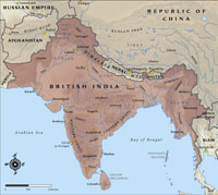 Map of British India