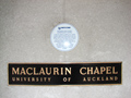 Maclaurin Chapel, Auckland University