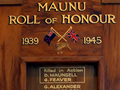 Maunu rolls of honour