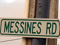 Messines road sign