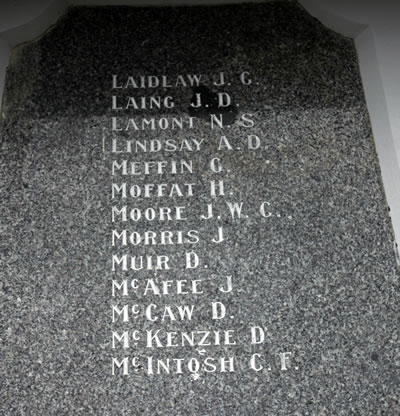 Otautau memorial detail