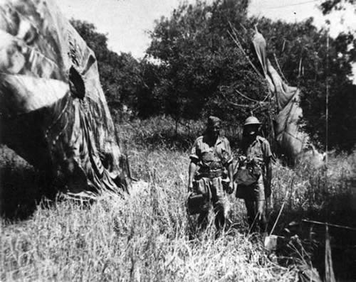 Paratroop landing area during Battle for Crete