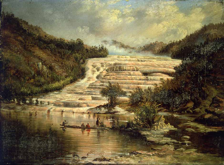 Charles Blomfield (1848–1926) painted the Pink Terraces four years after 