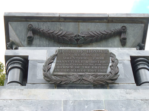 Dannevirke cenotaph detail