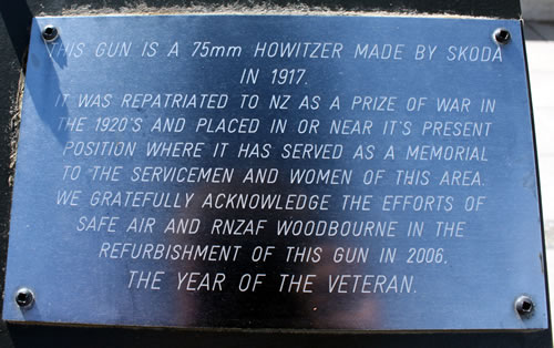 plaque on gun