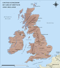 UK of Great Britan and Ireland Map thumbnail