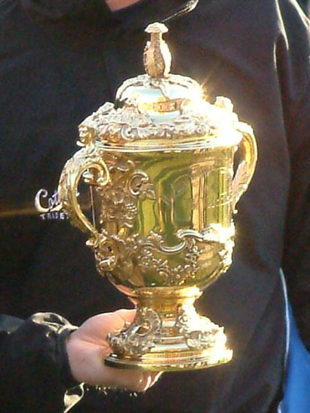 The Webb Ellis Cup, trophy for the Rugby World Cup competition