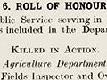 Roll of honour in Public Service Official Circular