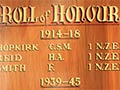 Animal Research Station roll of honour board