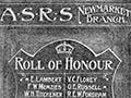 Newmarket Railway Workshop Roll of Honour board