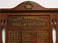 Audit Department roll of honour board