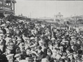 Strikers' meeting, Basin Reserve, 1913