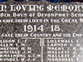 Devonport School First World War memorial