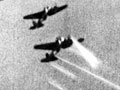 German bombers under attack German bombers under attack