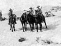 Mounted patrol at railhead Mounted patrol at railhead