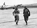 British pilots scramble British pilots scramble