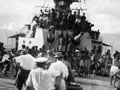 Tug of war on HMNZS Leander